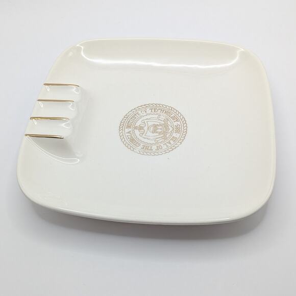 VTG Georgia Tech GT Ashtray Vintage Man Cave Alumni Collegiate Norsid Ceramics - Picture 1 of 10